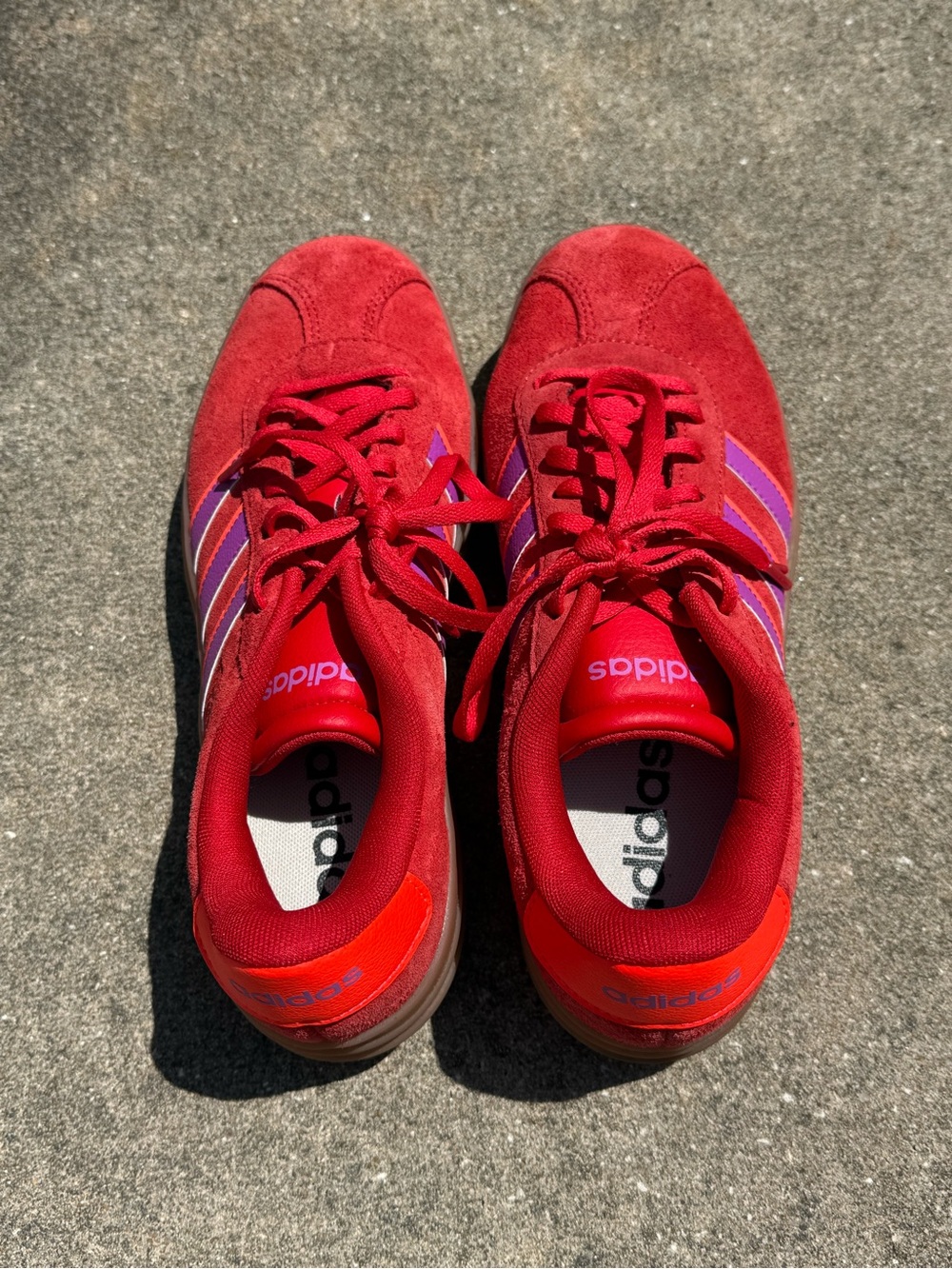 adidas Court Bold Red Suede Casual Sneakers Women’s Size 8